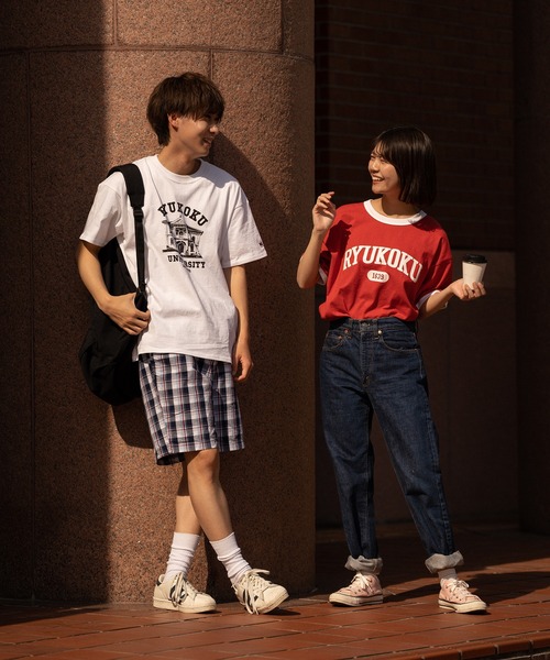 Russell Athletic(ラッセルアスレティック)の「【RYUKOKU UNIVERSITY】カレッジロゴTシャツA(Tシャツ/カットソー・メンズ・ホワイト/レッド・XL/S/M/L)」の7枚目の写真