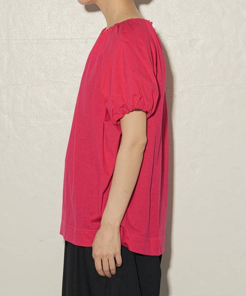 ottilie(オティーリエ)の「toricot toricot ギャザーフレンチプルオーバー ★(Tシャツ/カットソー・レディース・ブルー/ピンク/オフホワイト/チャコール/グリーン/ブラック・FREE)」の8枚目の写真