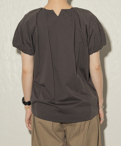 ottilie(オティーリエ)の「toricot toricot ギャザーフレンチプルオーバー ★(Tシャツ/カットソー・レディース・ブルー/ピンク/オフホワイト/チャコール/グリーン/ブラック・FREE)」の16枚目の写真