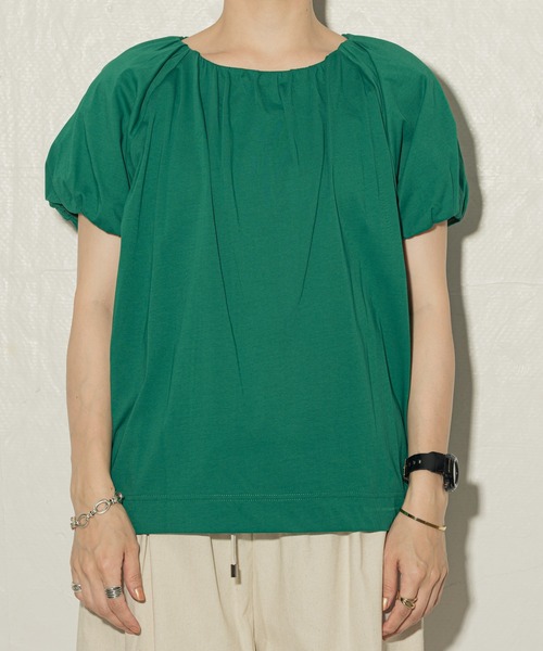 ottilie(オティーリエ)の「toricot toricot ギャザーフレンチプルオーバー ★(Tシャツ/カットソー・レディース・ブルー/ピンク/オフホワイト/チャコール/グリーン/ブラック・FREE)」の15枚目の写真