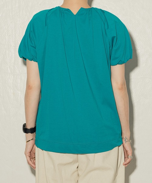 ottilie(オティーリエ)の「toricot toricot ギャザーフレンチプルオーバー ★(Tシャツ/カットソー・レディース・ブルー/ピンク/オフホワイト/チャコール/グリーン/ブラック・FREE)」の10枚目の写真