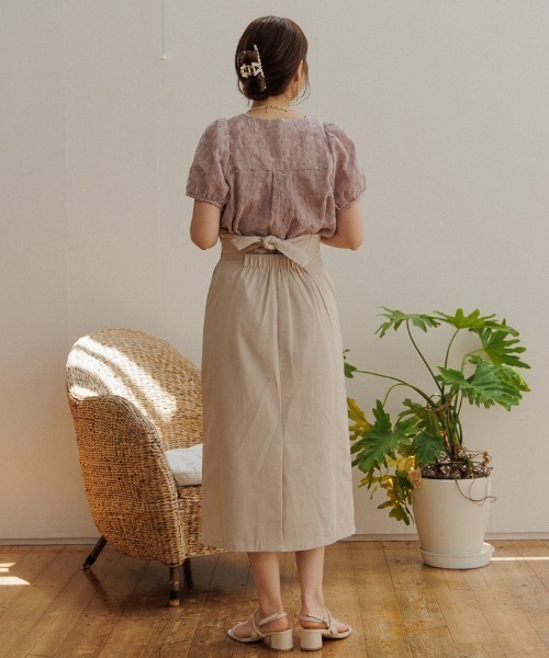 flower（フラワー）の「フラワーシャワーブラウス（シャツ/ブラウス・レディース・ブラウン/アイボリー/ブルー/ピンク・FREE）」の18枚目の写真