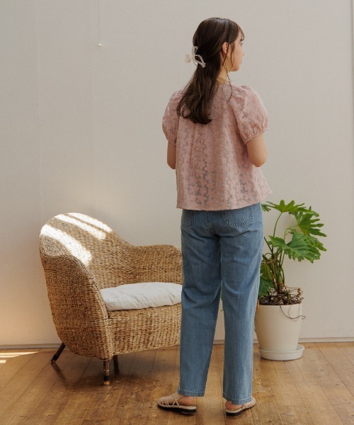 flower（フラワー）の「フラワーシャワーブラウス（シャツ/ブラウス・レディース・ブラウン/アイボリー/ブルー/ピンク・FREE）」の7枚目の写真