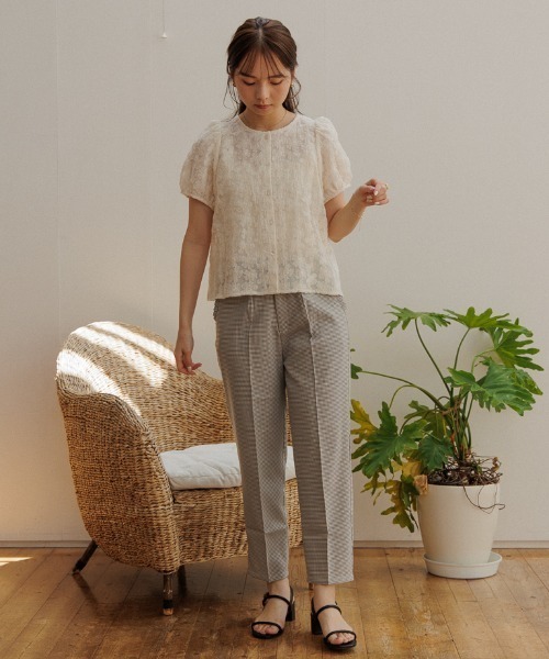 flower（フラワー）の「フラワーシャワーブラウス（シャツ/ブラウス・レディース・ブラウン/アイボリー/ブルー/ピンク・FREE）」の17枚目の写真