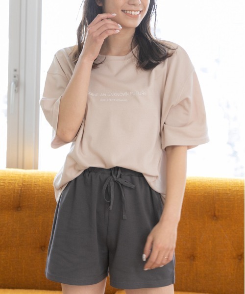 ad thie(アドティエ)の「ルームウエア セットアップ(SS)(ルームウェア/パジャマ・レディース・チャコールグレー×ブラック/オフホワイト/アイボリー系/ベージュ系/ピンク/杢グレー/ピンク系/チャコール/ブラック/ブラウン/チャコールグレー/アイボリー系2/グレー系2/ベージュ系2/ピンク系2/ブラック×ブラック/グレー系その他・FREE/LL)」の11枚目の写真