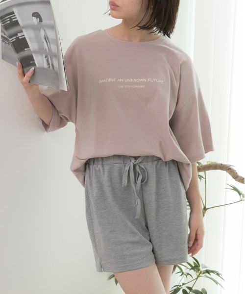 ad thie(アドティエ)の「ルームウエア セットアップ(SS)(ルームウェア/パジャマ・レディース・チャコールグレー×ブラック/オフホワイト/アイボリー系/ベージュ系/ピンク/杢グレー/ピンク系/チャコール/ブラック/ブラウン/チャコールグレー/アイボリー系2/グレー系2/ベージュ系2/ピンク系2/ブラック×ブラック/グレー系その他・FREE/LL)」の16枚目の写真