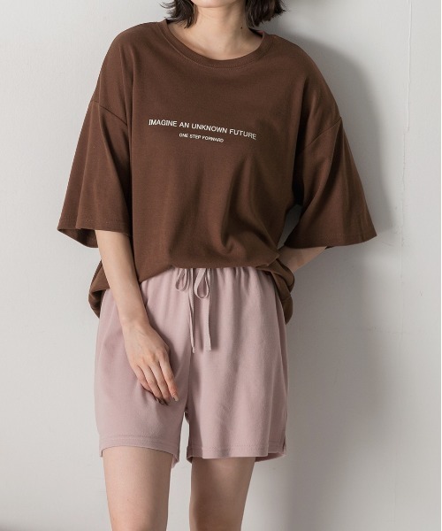 ad thie(アドティエ)の「ルームウエア セットアップ(SS)(ルームウェア/パジャマ・レディース・チャコールグレー×ブラック/オフホワイト/アイボリー系/ベージュ系/ピンク/杢グレー/ピンク系/チャコール/ブラック/ブラウン/チャコールグレー/アイボリー系2/グレー系2/ベージュ系2/ピンク系2/ブラック×ブラック/グレー系その他・FREE/LL)」の10枚目の写真