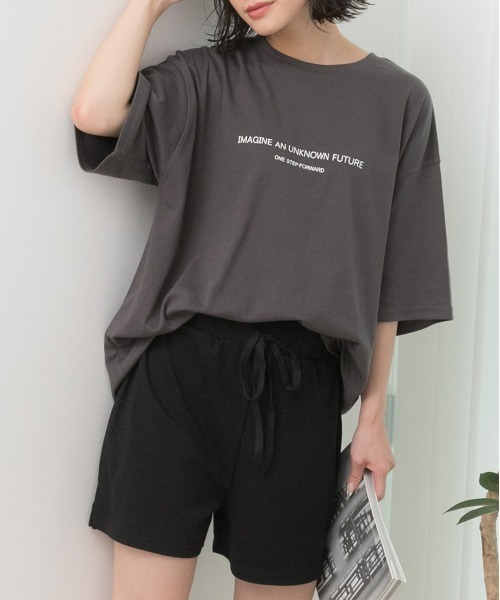 ad thie(アドティエ)の「ルームウエア セットアップ(SS)(ルームウェア/パジャマ・レディース・チャコールグレー×ブラック/オフホワイト/アイボリー系/ベージュ系/ピンク/杢グレー/ピンク系/チャコール/ブラック/ブラウン/チャコールグレー/アイボリー系2/グレー系2/ベージュ系2/ピンク系2/ブラック×ブラック/グレー系その他・FREE/LL)」の7枚目の写真