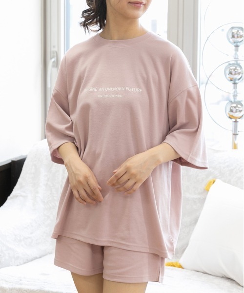 ad thie(アドティエ)の「ルームウエア セットアップ(SS)(ルームウェア/パジャマ・レディース・チャコールグレー×ブラック/オフホワイト/アイボリー系/ベージュ系/ピンク/杢グレー/ピンク系/チャコール/ブラック/ブラウン/チャコールグレー/アイボリー系2/グレー系2/ベージュ系2/ピンク系2/ブラック×ブラック/グレー系その他・FREE/LL)」の15枚目の写真