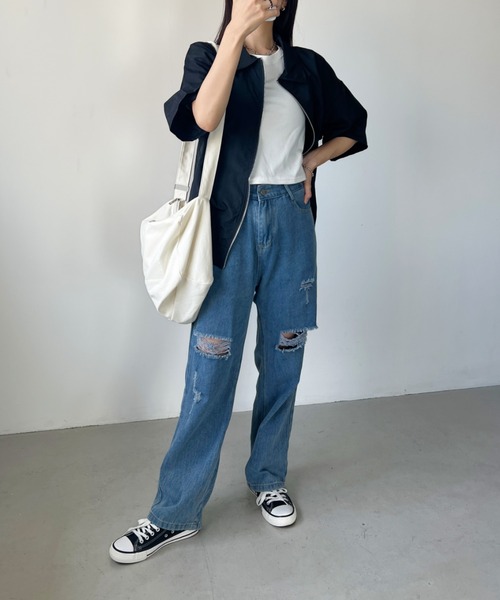 AGNONA アニオナ　半袖ブラウス 42　オーバーサイズ ホワイト 半袖シャツ AGNONA アニオナ 半袖ブラウス 42 オーバーサイズ ホワイト 半袖