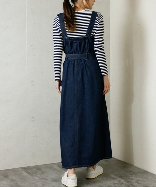 Per sist ence（パーシエンス）の「Per sist ence/パーシエンス　ウエストベルト付きジャンパースカート（ジャンパースカート・レディース・ダークグレー/インディゴブルー/カーキ・FREE）」の19枚目の写真