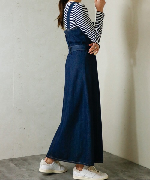 Per sist ence（パーシエンス）の「Per sist ence/パーシエンス　ウエストベルト付きジャンパースカート（ジャンパースカート・レディース・ダークグレー/インディゴブルー/カーキ・FREE）」の20枚目の写真