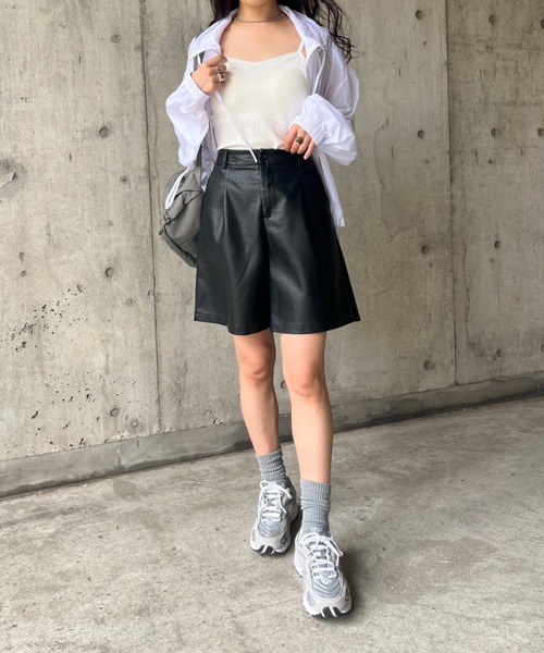 CLEA(クレア)の「PUタックハーフパンツ(その他パンツ・レディース・ブラック/ベージュ/オリーブ・M/L)」の20枚目の写真