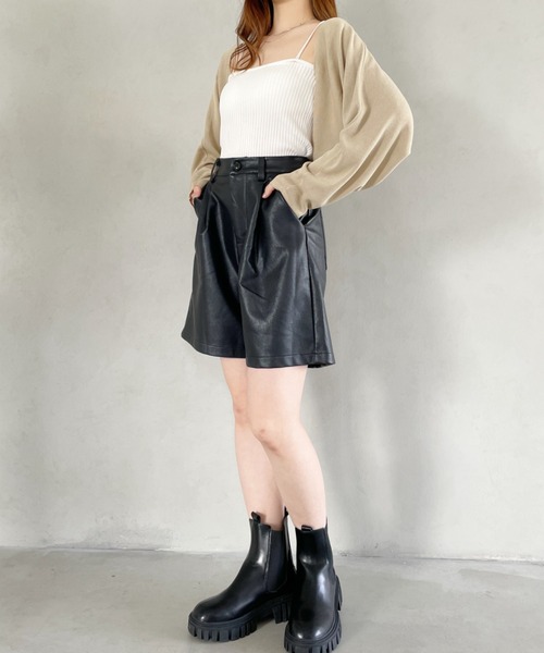 CLEA(クレア)の「PUタックハーフパンツ(その他パンツ・レディース・ブラック/ベージュ/オリーブ・M/L)」の22枚目の写真