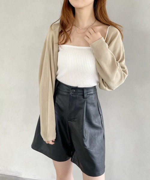 CLEA(クレア)の「PUタックハーフパンツ(その他パンツ・レディース・ブラック/ベージュ/オリーブ・M/L)」の19枚目の写真