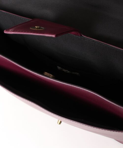【お値下げ】【美品】axesfemme♡ 型押しフラップサッチェル ワイン お値下げ】【美品】axesfemme♡ 型押しフラップサッチェル