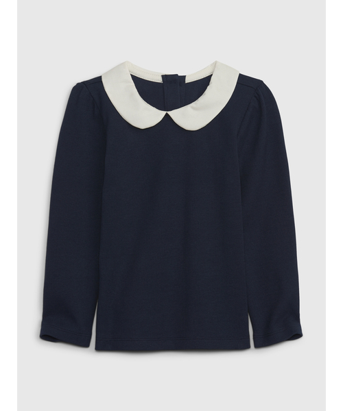 GAP(ギャップ)の「ラウンドカラーtシャツ (幼児)(Tシャツ/カットソー・キッズ・アイボリー/ホワイト×ブラック/ホワイト系その他/ネイビー/ピンク/グレー・18-24M/4 YRS/12-18M/2 YRS/3 YRS/5 YRS)」の5枚目の写真