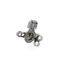Man. Kitty Single Stud in OXI-SILVER-BLACK-DIAMOND-ERINITE