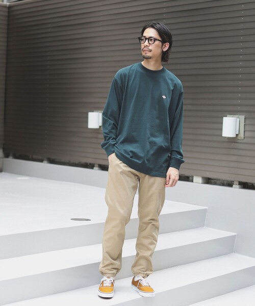 DANTON ダントン 長袖カットソー グリーン DANTON｜ダントンのTシャツ/カットソー（グリーン・カーキ/緑色