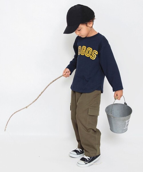 LOGOS（ロゴス）の「【LOGOS/ロゴス】 branshes限定：長袖Tシャツ_ロンT（Tシャツ/カットソー・キッズ・アイボリー/ネイビー・100/110/150/90/120/140/130）」の3枚目の写真