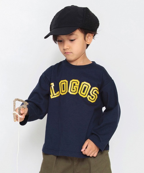 LOGOS（ロゴス）の「【LOGOS/ロゴス】 branshes限定：長袖Tシャツ_ロンT（Tシャツ/カットソー・キッズ・アイボリー/ネイビー・100/110/150/90/120/140/130）」の2枚目の写真