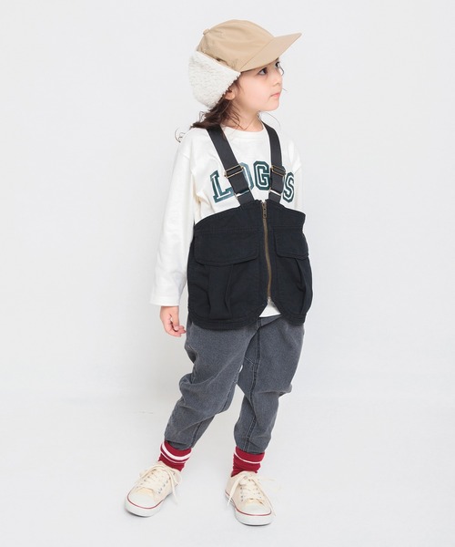 LOGOS（ロゴス）の「【LOGOS/ロゴス】 branshes限定：長袖Tシャツ_ロンT（Tシャツ/カットソー・キッズ・アイボリー/ネイビー・100/110/150/90/120/140/130）」の6枚目の写真