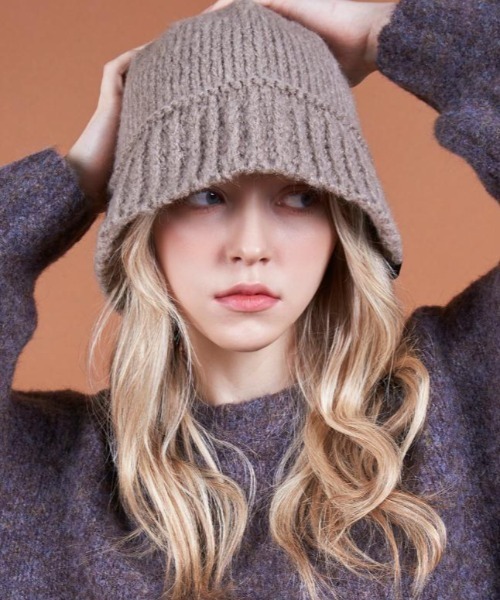 VARZAR（バザール）の「VARZAR(バザール)/Monogram Label Wool Knit Bucket Hat/モノグラム ラベル ウール ニット バケットハット（ハット・レディース・ベージュ/グレー/ブラック/モカ・FREE）」の20枚目の写真