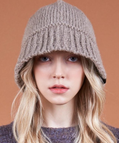 VARZAR（バザール）の「VARZAR(バザール)/Monogram Label Wool Knit Bucket Hat/モノグラム ラベル ウール ニット バケットハット（ハット・レディース・ベージュ/グレー/ブラック/モカ・FREE）」の21枚目の写真