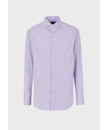 EMPORIO ARMANI | 【エンポリオ アルマーニ】モダンフィットシャツ ストレッチコットン製 フレンチカラー ファインジャカードストライプ(シャツ/ブラウス)