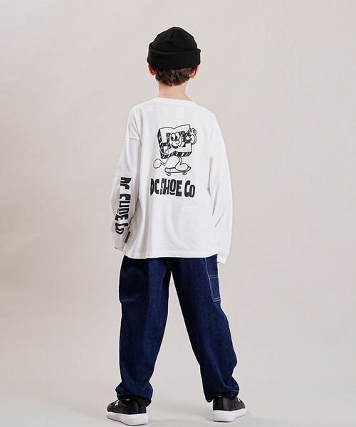 DC(ディーシー)の「DC/ディーシー 23 KD PLAYTIME LS23 キッズ プレイタイム ロングスリーブ ロングTシャツ ロンT スケートボード 親子コーデ YLT234541(Tシャツ/カットソー・キッズ・ブラック/ホワイト・100cm/150cm/160cm/130cm/140cm/120cm/110cm)」の6枚目の写真
