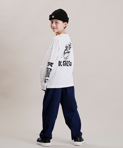 DC(ディーシー)の「DC/ディーシー 23 KD PLAYTIME LS23 キッズ プレイタイム ロングスリーブ ロングTシャツ ロンT スケートボード 親子コーデ YLT234541(Tシャツ/カットソー・キッズ・ブラック/ホワイト・100cm/150cm/160cm/130cm/140cm/120cm/110cm)」の8枚目の写真
