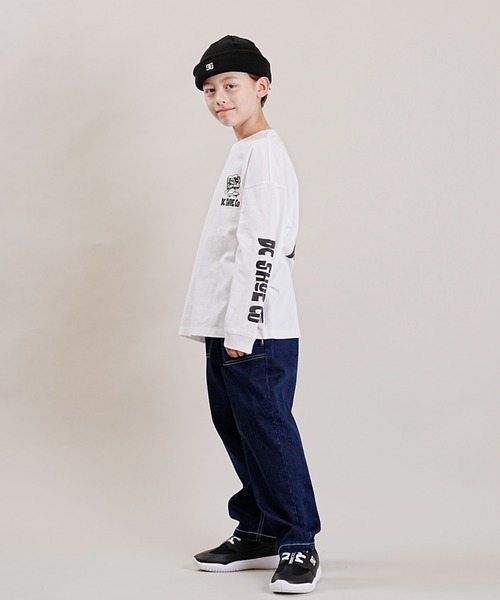 DC(ディーシー)の「DC/ディーシー 23 KD PLAYTIME LS23 キッズ プレイタイム ロングスリーブ ロングTシャツ ロンT スケートボード 親子コーデ YLT234541(Tシャツ/カットソー・キッズ・ブラック/ホワイト・100cm/150cm/160cm/130cm/140cm/120cm/110cm)」の4枚目の写真