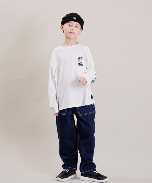 DC(ディーシー)の「DC/ディーシー 23 KD PLAYTIME LS23 キッズ プレイタイム ロングスリーブ ロングTシャツ ロンT スケートボード 親子コーデ YLT234541(Tシャツ/カットソー・キッズ・ブラック/ホワイト・100cm/150cm/160cm/130cm/140cm/120cm/110cm)」の5枚目の写真