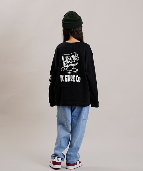 DC(ディーシー)の「DC/ディーシー 23 KD PLAYTIME LS23 キッズ プレイタイム ロングスリーブ ロングTシャツ ロンT スケートボード 親子コーデ YLT234541(Tシャツ/カットソー・キッズ・ブラック/ホワイト・100cm/150cm/160cm/130cm/140cm/120cm/110cm)」の9枚目の写真