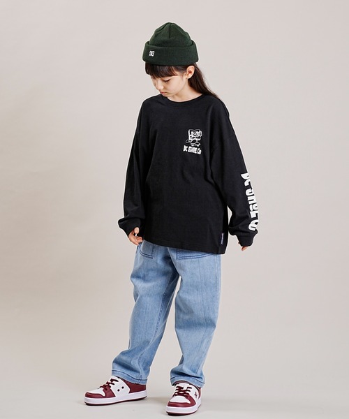 DC(ディーシー)の「DC/ディーシー 23 KD PLAYTIME LS23 キッズ プレイタイム ロングスリーブ ロングTシャツ ロンT スケートボード 親子コーデ YLT234541(Tシャツ/カットソー・キッズ・ブラック/ホワイト・100cm/150cm/160cm/130cm/140cm/120cm/110cm)」の14枚目の写真