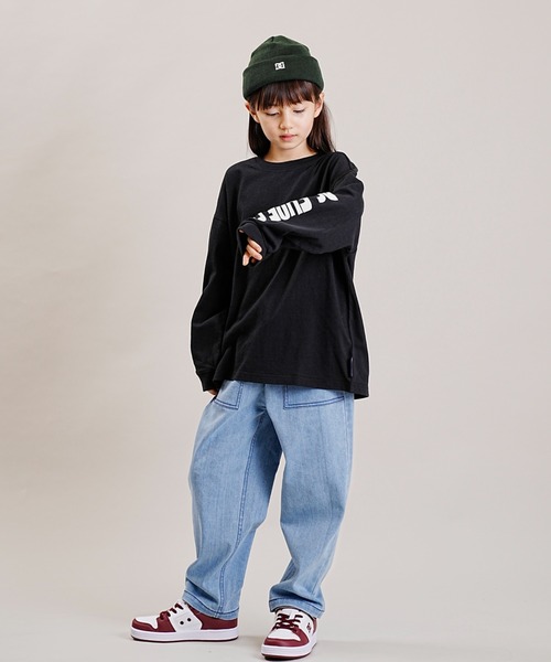 DC(ディーシー)の「DC/ディーシー 23 KD PLAYTIME LS23 キッズ プレイタイム ロングスリーブ ロングTシャツ ロンT スケートボード 親子コーデ YLT234541(Tシャツ/カットソー・キッズ・ブラック/ホワイト・100cm/150cm/160cm/130cm/140cm/120cm/110cm)」の11枚目の写真