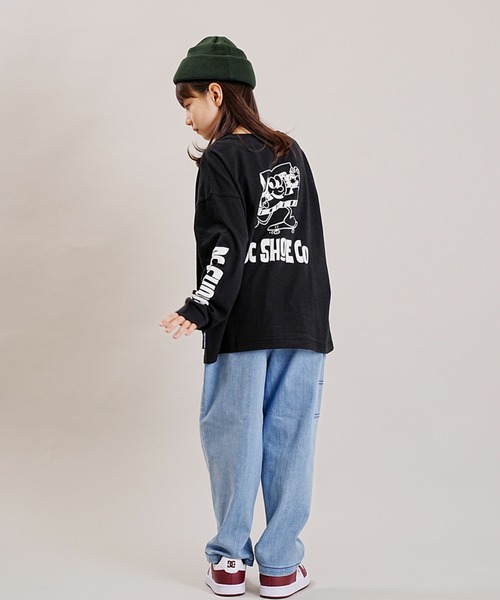 DC(ディーシー)の「DC/ディーシー 23 KD PLAYTIME LS23 キッズ プレイタイム ロングスリーブ ロングTシャツ ロンT スケートボード 親子コーデ YLT234541(Tシャツ/カットソー・キッズ・ブラック/ホワイト・100cm/150cm/160cm/130cm/140cm/120cm/110cm)」の12枚目の写真
