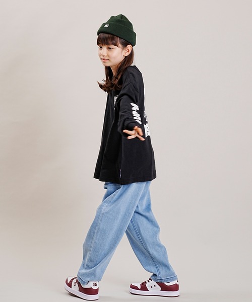 DC(ディーシー)の「DC/ディーシー 23 KD PLAYTIME LS23 キッズ プレイタイム ロングスリーブ ロングTシャツ ロンT スケートボード 親子コーデ YLT234541(Tシャツ/カットソー・キッズ・ブラック/ホワイト・100cm/150cm/160cm/130cm/140cm/120cm/110cm)」の13枚目の写真