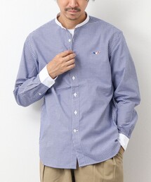 NOLLEY'S goodman | クジラ刺しゅう バンドカラーシャツ(シャツ/ブラウス)