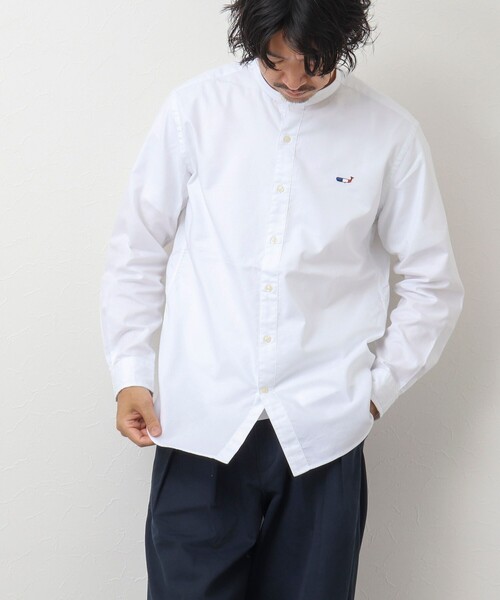 NOLLEY'S goodman（ノーリーズグッドマン）の「クジラ刺しゅう バンドカラーシャツ（シャツ/ブラウス・メンズ・ブルー系その他/ホワイト/ブルー・L/M/XL/S）」の20枚目の写真