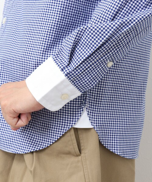 NOLLEY'S goodman（ノーリーズグッドマン）の「クジラ刺しゅう バンドカラーシャツ（シャツ/ブラウス・メンズ・ブルー系その他/ホワイト/ブルー・L/M/XL/S）」の11枚目の写真