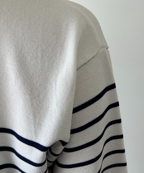 un dix cors(アンディコール)の「ストレッチヤーンボーダープルオーバー(ニット/セーター・レディース・アイボリー/グレイッシュベージュ/ブラック・FREE)」の16枚目の写真
