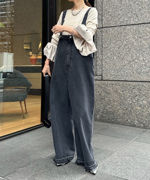 DouDou（ドゥドゥ）の「バルーンカフリブトップス（Tシャツ/カットソー・レディース・オフホワイト/チャコールグレー/ブラック/ベージュ/ホワイト・FREE/2）」の6枚目の写真