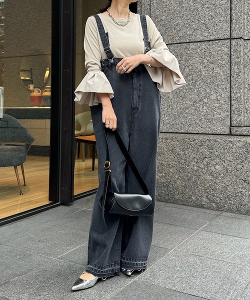 DouDou（ドゥドゥ）の「バルーンカフリブトップス（Tシャツ/カットソー・レディース・オフホワイト/チャコールグレー/ブラック/ベージュ/ホワイト・FREE/2）」の7枚目の写真