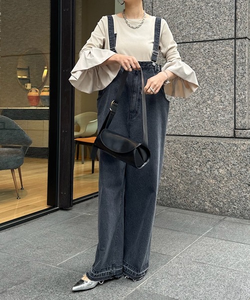 DouDou（ドゥドゥ）の「バルーンカフリブトップス（Tシャツ/カットソー・レディース・オフホワイト/チャコールグレー/ブラック/ベージュ/ホワイト・FREE/2）」の8枚目の写真