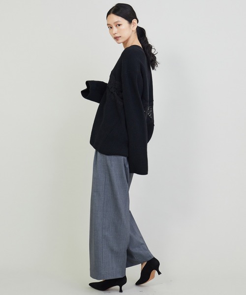 1er Arrondissement【美品】2023AWレース畦カーディガン 1er Arrondissement（プルミエアロンディスモン）の「レース畦