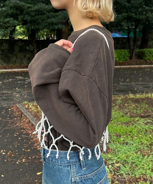 CIAOPANIC（チャオパニック）の「ショートパールビスチェ（キャミソール・レディース・ホワイト/ブラック/シルバー・FREE）」の16枚目の写真