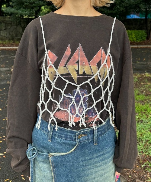 CIAOPANIC（チャオパニック）の「ショートパールビスチェ（キャミソール・レディース・ホワイト/ブラック/シルバー・FREE）」の15枚目の写真