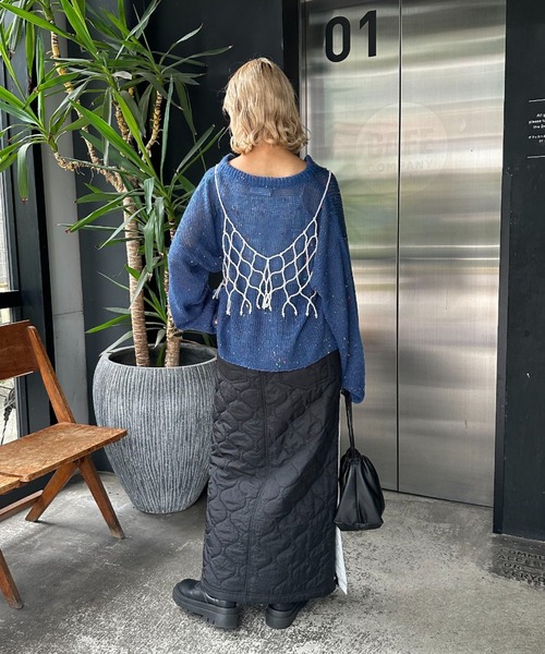 CIAOPANIC（チャオパニック）の「ショートパールビスチェ（キャミソール・レディース・ホワイト/ブラック/シルバー・FREE）」の14枚目の写真