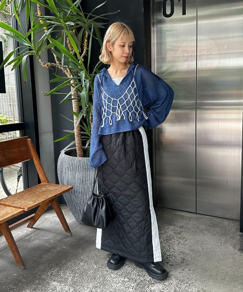 CIAOPANIC（チャオパニック）の「ショートパールビスチェ（キャミソール・レディース・ホワイト/ブラック/シルバー・FREE）」の12枚目の写真